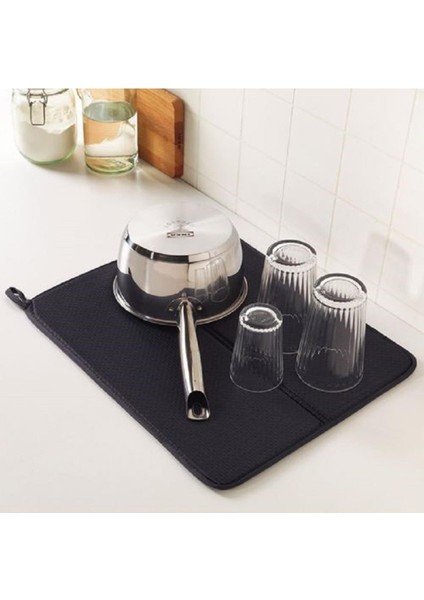 Koyu Gri 44X36 cm Bulaşık Kurutma Örtüsü fırsatları