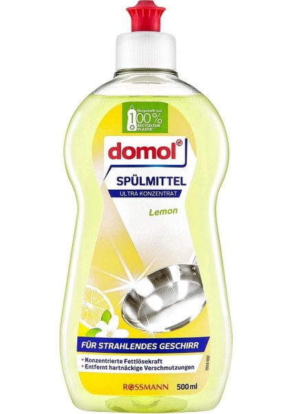 Bulaşık Deterjanı Yağ Çözücü Limonlu Konsantre Elde Yıkama 500 ml SR12090024