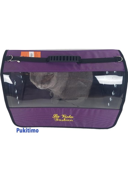 Flybag Şeffaf Kedi Çantası - Jumbo Kedi Köpek Taşıma Çantası - Mor fiyatları