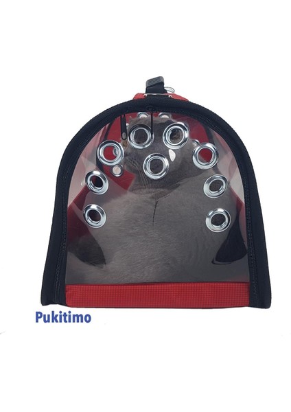 Flybag Şeffaf Kedi Çantası - Kedi Köpek Taşıma Çantası - Kırmızı indirimleri