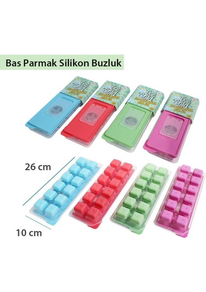 Gondol Yapışmaz Silikon Bas Çıkar Buzluk Küp Şekilli Buz Kalıbı 4 Adet Renkli fiyatları