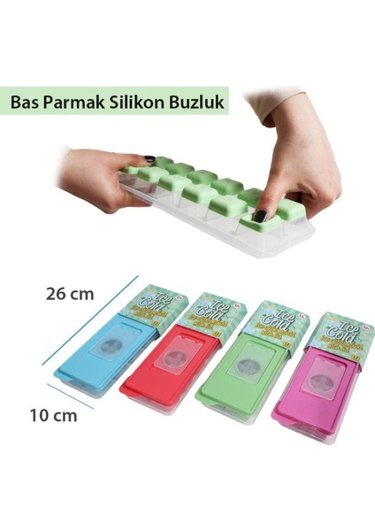 Gondol Yapışmaz Silikon Bas Çıkar Buzluk Küp Şekilli Buz Kalıbı 4 Adet Renkli modelleri