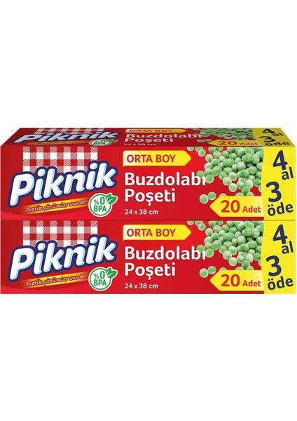 Buzdolabı Poşeti Orta Boy 20’li