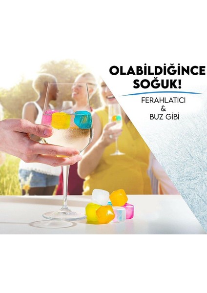 Renkli Tükenmez Buz Kalıbı Buz Küpleri Renkli Plastik Buz Küpü Soğutucu Tükenmez Buz