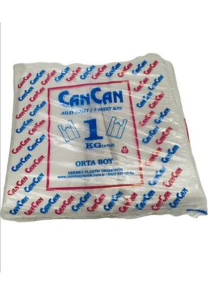 Beyaz Hışır Atlet Poşet 1 kg Orta Boy Poşet