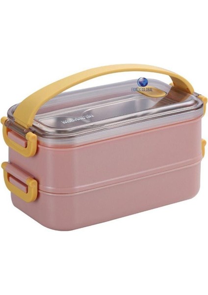 Taşınabilir Üç Bölmeli 304 Paslanmaz Çelik Çocuk , Öğrenci ve Ofis Için Yemek Kutusu Sefer Tası Vgn
