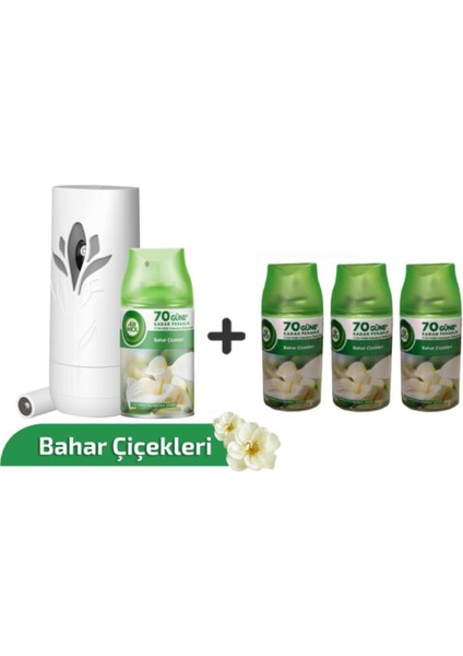 Oda Kokusu Freshmatic Bahar Çiçekleri Kit+ Yedek 250 ml + 70 Güne Kadar Ferahlık 3 x 250 ml