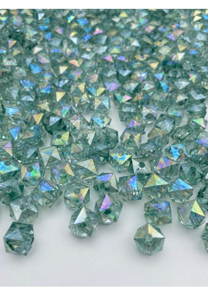 100GR 10MM Janjanlı Turkuaz Küp,kübik Model Akrilik Boncuk,takı ,çanta Boncuğu (100GR,~180 Adet) fiyatları