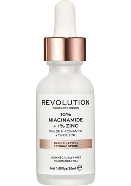 Skincare Leke ve Gözenek Arındırıcı Niacinamide Çinko Parabansiz Serum 30 ml