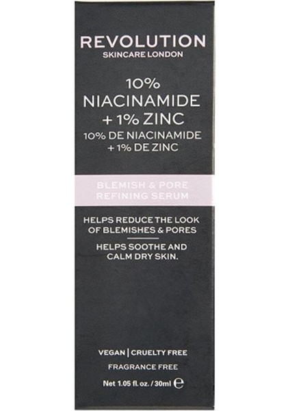 Skincare Blemish & Pore Refining Leke ve Gözenek Arındırıcı Çinko Serumu 30 ml