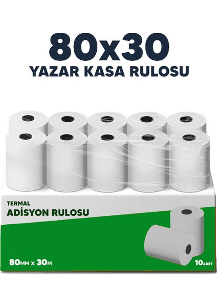80 x 30 Termal Adisyon Rulosu