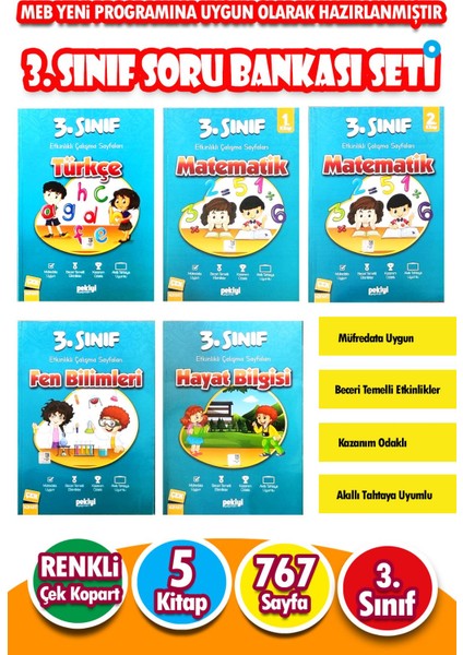 3. Sınıf Etkinlikli Çalışma Seti 5 Kitap fiyatları