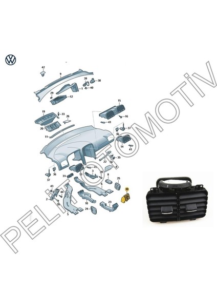Pelitotomotiv Golf 5 Arka Konsol Havalandırma Izgarası 1K0819203 (Oem) fiyatları