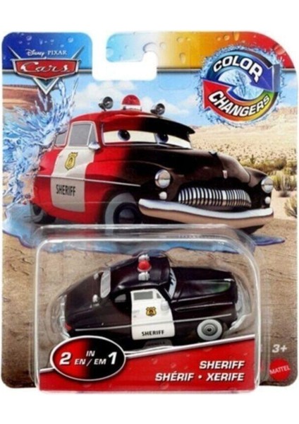 Cars Disney ve Pixar Cars Renk Değiştiren Araba Serisi Sheriff GTM39