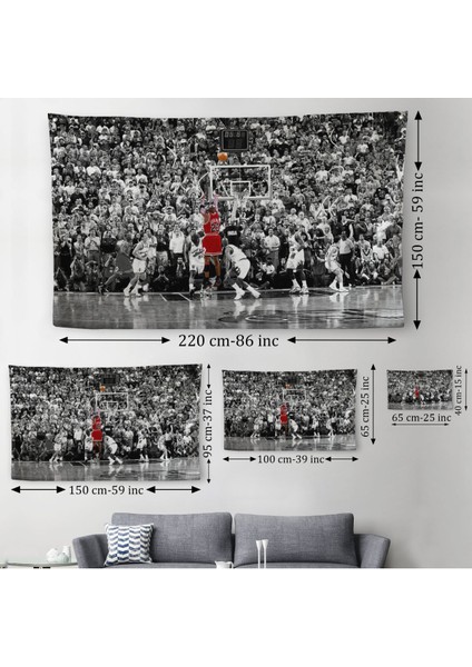 Michael Jordan Maç Sonu Şutu Kanvas Duvar Örtüsü-Halısı, Chicago Bulls NBA-5088 modelleri