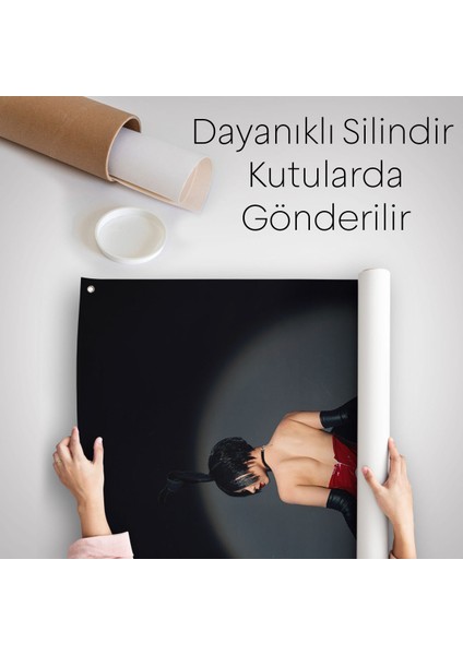 Siyah Beyaz Melek Kız Dekoratif Duvar Örtüsü - HALISI-5267B indirimleri