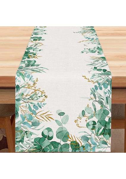 Sonbahar Yaprak Masası Koşucu Keten Baskı Oturma Odası Masa Sehpa Tatil Dekorasyonu Iskandinav Masa Örtüsü (Yurt Dışından)