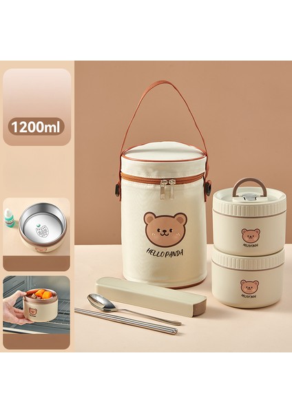 304 Paslanmaz Çelik Yalıtımlı Öğle Yemeği Kutusu, Mikrodalgada Beklenebilir Öğle Yemeği Kutusu, Ofis Çalışanları Için Mühürlü Taşınabilir Yuvarlak Öğle Yemeği Kutusu (Yurt Dışından)