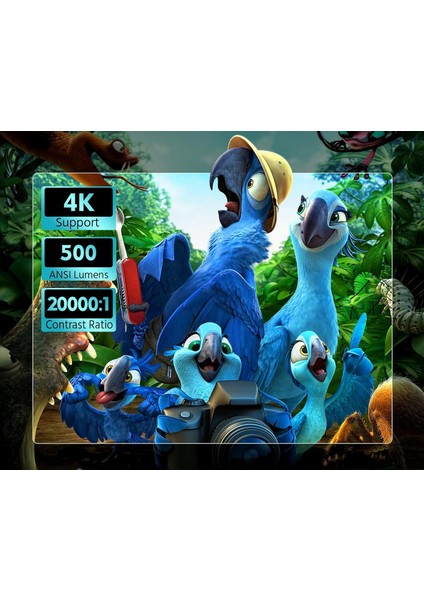 Cıbest Ev Filmi Fhd Projektörü - 4K Destekli Android Tv, 5g Wifi-Bluetooth
