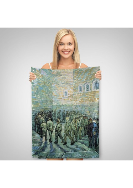 Vincent Van Gogh Tutuklular Çemberi Duvar Örtüsü-Halısı -6445 fiyatları