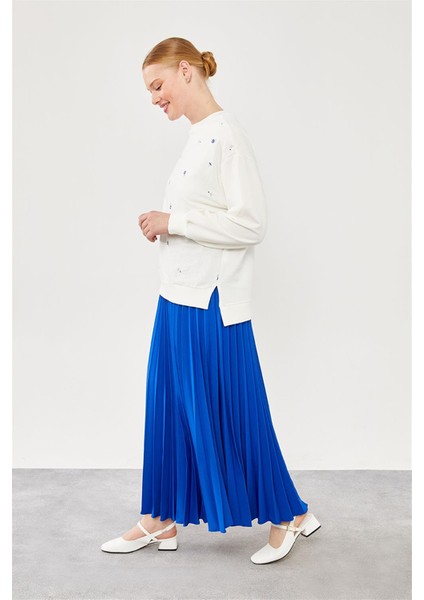 Saks Nakışlı Plise Etekli Sweat Takım fiyatları