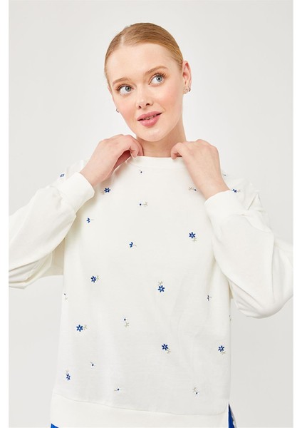 Saks Nakışlı Plise Etekli Sweat Takım modelleri