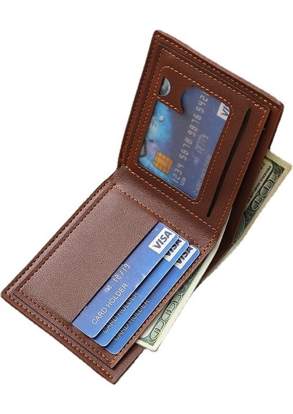 Erkek Bifold Cüzdan Casual Kısa Cüzdan (Yurt Dışından)