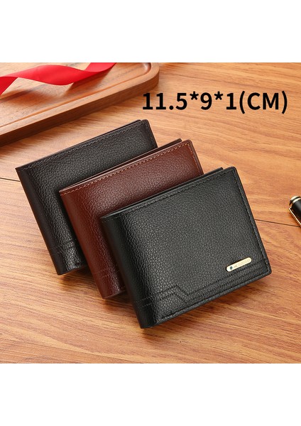 Erkek Bifold Cüzdan Casual Kısa Cüzdan (Yurt Dışından)