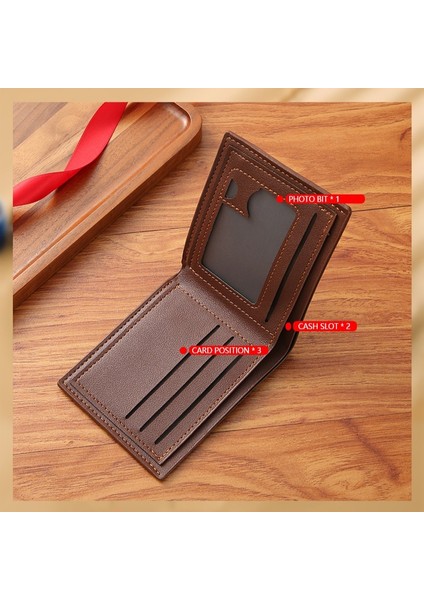 Erkek Bifold Cüzdan Casual Kısa Cüzdan (Yurt Dışından)