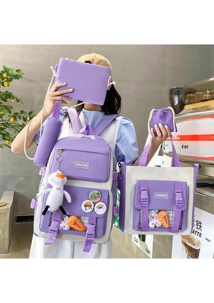 Büyük Kapasiteli Moda Sırt Çantası Yeni Çocuk Çantası Dört Parçalı Büyük Kapasiteli Basit Moda Sırt (Yurt Dışından) fiyatları