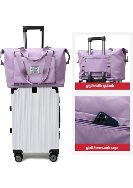 Katlanabilir ve Genişletilebilir Seyahat Çantası Su Itici Kuru ve Islak Ayırma Çantası (Yurt Dışından)