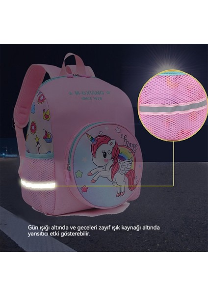 Çocuk Okul Çantası Tek Boynuzlu At Karikatür Öğrenci Sırt Çantası (Yurt Dışından) modelleri