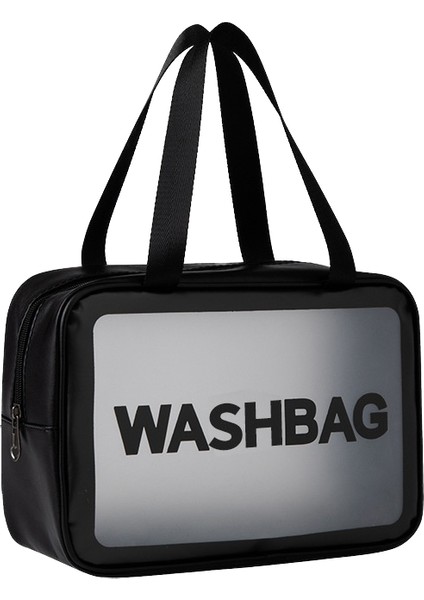 Taşınabilir Su Geçirmez Kozmetik Çantası Büyük Kapasiteli Şeffaf Makyaj Çantası (Yurt Dışından)