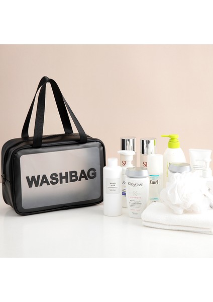 Taşınabilir Su Geçirmez Kozmetik Çantası Büyük Kapasiteli Şeffaf Makyaj Çantası (Yurt Dışından) modelleri