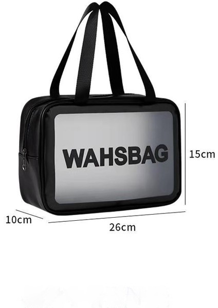 Taşınabilir Su Geçirmez Kozmetik Çantası Büyük Kapasiteli Şeffaf Makyaj Çantası (Yurt Dışından) fırsatları