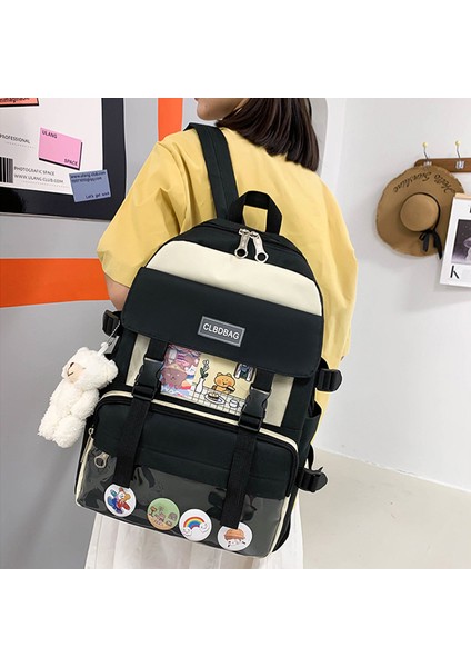 Öğrenci Okul Çantası Büyük Kapasiteli Sırt Çantası (Dörtlü Set) (Yurt Dışından) fiyatları