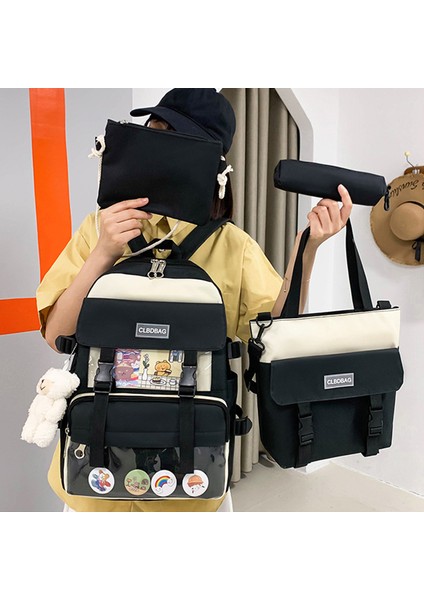 Öğrenci Okul Çantası Büyük Kapasiteli Sırt Çantası (Dörtlü Set) (Yurt Dışından) modelleri