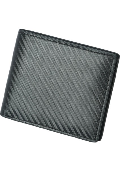 Karbon Fiber Cüzdan Rfıd Hakiki Deri Erkek Cüzdan (Yurt Dışından)