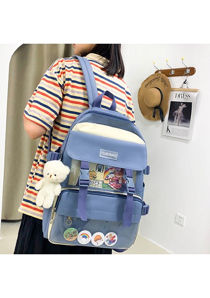 Öğrenci Okul Çantası Büyük Kapasiteli Sırt Çantası (Dörtlü Set) (Yurt Dışından) fırsatları