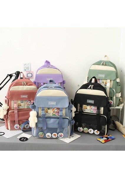 Öğrenci Okul Çantası Büyük Kapasiteli Sırt Çantası (Dörtlü Set) (Yurt Dışından) fiyatları