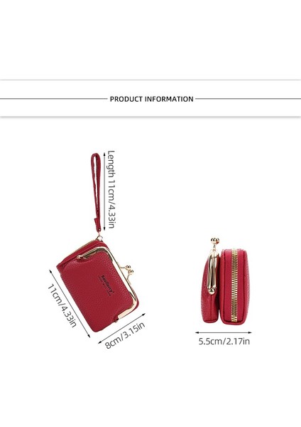 Kadın Fermuarlı Bozuk Para Cüzdanı Akordeon Kartlıklı Mini Clutch (Yurt Dışından) indirimleri