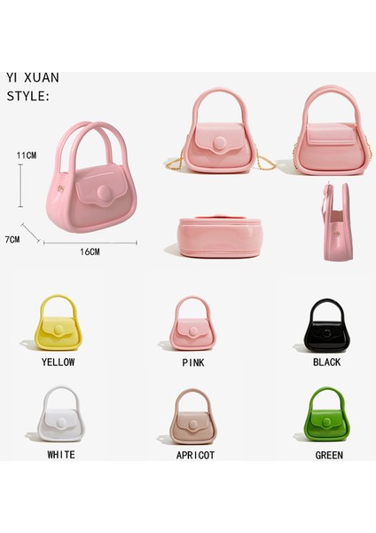 Mini Jöle Çanta Kadın Omuz Çantası Hafif Crossbody Çanta (Yurt Dışından) indirimleri