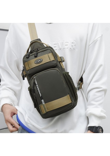 Büyük Kapasiteli Crossbody Çanta Erkek Su Geçirmez Göğüs Çantası (Yurt Dışından) modelleri
