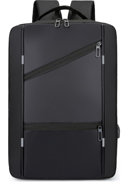 Büyük Kapasiteli Öğrenci Okul Çantası USB Şarj Sırt Çantası Eğlence Bilgisayar Çantası (Yurt Dışından)