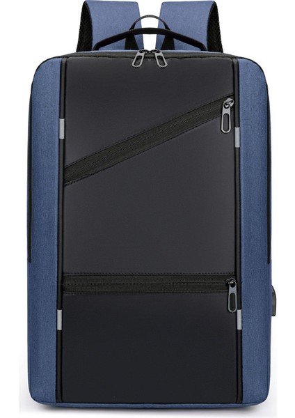 Büyük Kapasiteli Öğrenci Okul Çantası USB Şarj Sırt Çantası Eğlence Bilgisayar Çantası (Yurt Dışından)