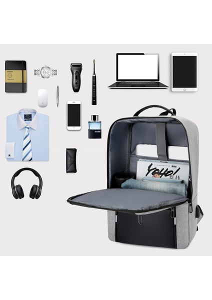 Büyük Kapasiteli Öğrenci Okul Çantası USB Şarj Sırt Çantası Eğlence Bilgisayar Çantası (Yurt Dışından) modelleri