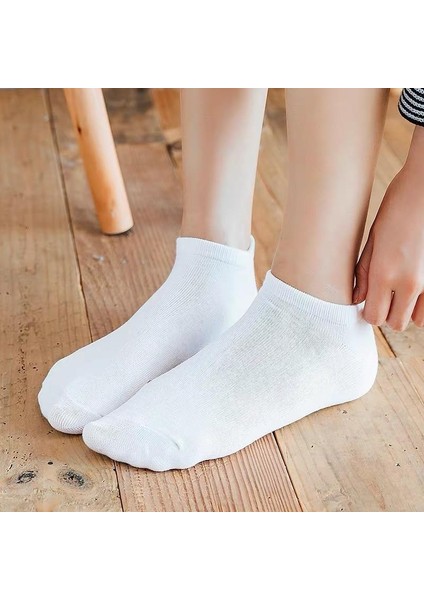 10 Çift Beyaz-Gri-Siyah Çorap 10 Lu Ekonomik Paket