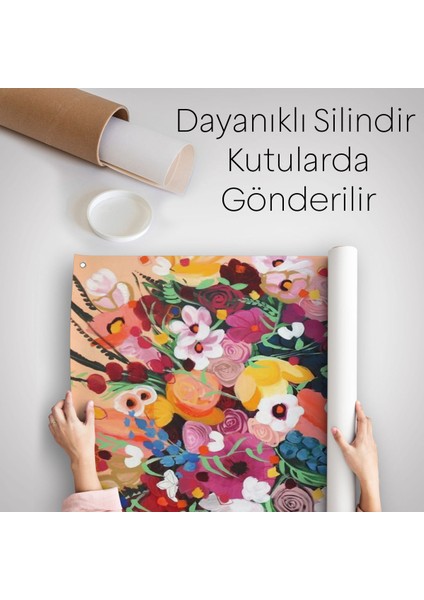 Çiçek Saçlı Kadın Dekoratif Kanvas Duvar ÖRTÜSÜ-HALISI -6373 indirimleri
