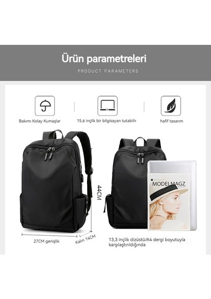 Zizi'nin Yeni USB Bilgisayar Sırt Çantası, Lise Öğrenci Çantası, Açık Hava Dağcılık Çantası (Yurt Dışından) fırsatları