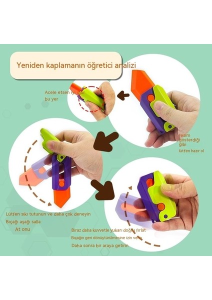 Jea Love Gravity Fidget Stres Giderici Oyuncak, Flaş Havuç Bıçağı (Yurt Dışından)